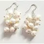 1.5'' Beautiful Asymmetrical White Freshwater Pearl Handmade Cluster Earrings 1.5'' Beautiful Asymmetrical White Freshwater Pearl Handmade Cluster Earrings