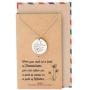 Quan Jewelry Dandelion Plate Pendant Necklace with Message Card, Inspirational Jewelry for Women