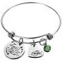 Raysunfook Not Sisters By Blood But Sisters By Heart Birthstone Charm Bracelet Friendship Gift I Love You Sister Cuff Friend Jewelry