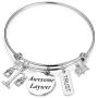SEIRAA Scales of Justice Lawyer Gift Awesome Lawyer Bracelet Law Student Graduation Gift Stainless Steel Law Bracelet