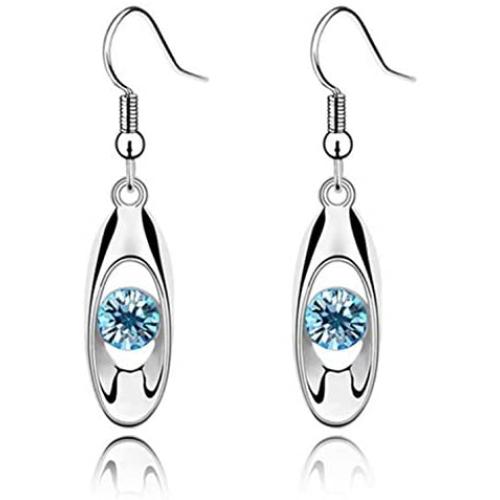 Hithop Fashion Crystal Drop Earring Oval Dangle Earrings Product Name