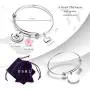 Ohana Bracelet Keychain Ohana Mean Ohana Jewelry with Hibiscus Flower Charm Gift for Women Girls