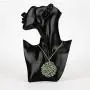 Niumike Handmade Crystal Circle Pendant Necklace for Women Disc Long Statement Necklaces with Box