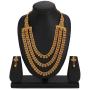 Efulgenz Indian Bollywood Gold Tone Antique Vintage Coin Style Bridal Wedding Multilayer Strand Bridal Necklace Earring Jewelry Set