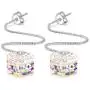 Cat Eye Jewels S925 Sterling Silver Swarovski Elements Crystal Dangle Stud Earrings for Women Girls Cat Eye Jewels S925 Sterling Silver Swarovski Elements Crystal Dangle Stud Earrings for Women Girls