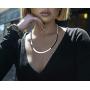 Savlano 925 Sterling Silver Herringbone Flat Snake Magic Chain Necklace Comes in 7mm & 8.5mm for Men & Women - Made in Italy