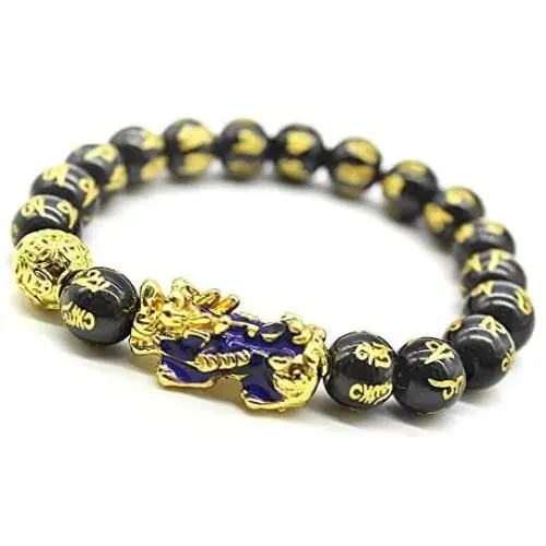 Feng Shui Prosperity 10mm Hand Carved Mantra Bead Bracelet with Color Changed Pi Xiu/Pi Yao Attract Wealth and Good Luck Feng Shui Prosperity 10mm Hand Carved Mantra Bead Bracelet with Color Changed Pi Xiu/Pi Yao Attract Wealth and Good Luck