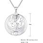 JO WISDOM Nefertiti Necklace,925 Sterling Silver Egypt Queen Nefertiti Pendant Necklace,Ankh Cross Jewelry for Women