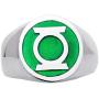 DC Comics Mens Stainless Steel Justice League Superhero Logo Ring Jewelry, Green Lantern, Size 10