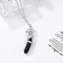 Fairyu Boho Crystal Gemstones Pendant Necklace Chain Chakra Necklaces Pentagram Pentacle Necklace Jewelry Healing Crystals Necklace for Women and Girls