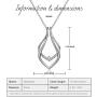 Ring Holder Necklace Gold Wedding Magic Pendant Necklaces for Women Rhombus Open Heart Girls Sterling Silver Gold Plated Dainty Engagement Diamond