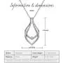 Ring Holder Necklace Gold Wedding Magic Pendant Necklaces for Women Rhombus Open Heart Girls Sterling Silver Gold Plated Dainty Engagement Diamond