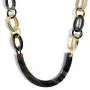 Bling Jewelry Earth Tone Brown Handmade Natural Statement Boho Fashion Buffalo Horn Oval Chain Link Necklace for Women Bling Jewelry Earth Tone Brown Handmade Natural Statement Boho Fashion Buffalo Horn Oval Chain Link Necklace for Women
