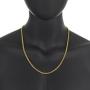 The Bling Factory 4mm-14mm 14k Yellow Gold Plated Flat Cuban Link Curb Chain Necklace
