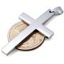 FIVE CENTS Christian Cross Pendant Necklace for Men Women Stainless Steel Jewelry Jeasus Cross Necklace
