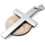 FIVE CENTS Christian Cross Pendant Necklace for Men Women Stainless Steel Jewelry Jeasus Cross Necklace