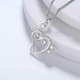 Music Note Heart of Treble and Bass Clef Necklace Women 925 Sterling Silver Infinity Love Musician Pendant Fans Music Symbol Jewelry