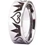 Cosplay Jewelry 8mm Silver Pipe Kingdom Hearts & Crowns Design Ring Wedding Ring Engagement Ring-Free Inside Engraving Cosplay Jewelry 8mm Silver Pipe Kingdom Hearts & Crowns Design Ring Wedding Ring Engagement Ring-Free Inside Engraving