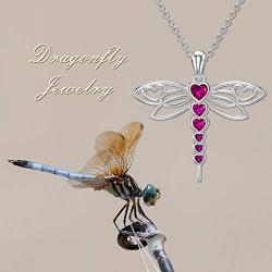 PELOVNY Charm Dragonfly Necklace for Women Sterling Silver Animal Pendant Necklace Dragonfly Jewelry Gift for Girlfriend Lover