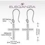 ELEGANZIA Dangle Cross Earrings for Women Girls Sterling Silver Cubic Zirconia Christian Religious Minimalist Jewelry