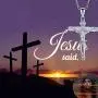 Nofade Silver Men Women Sterling Silver Jesus Christ Crucifix Cross Pendant Necklace with 18 Inches Sterling Silver Chain, Customizable (with Gift Box)