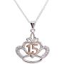 Sterling Silver Necklace for Quinceanera Gift, Girls Sweet 15 Present with 15 Sparkling CZs