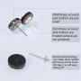 SHINYGEM fashion 925 sterling silver inlaid round agate quartz earrings womens jewelry earrings