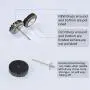 SHINYGEM fashion 925 sterling silver inlaid round agate quartz earrings womens jewelry earrings