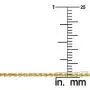 10k Yellow or White Gold 1.8 mm Classic Rope Chain Necklace for Men and women (14, 16, 18, 20, 22, 24, 26 or 30 inch)