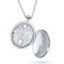 Bling Jewelry Engravable Keepsake Vintage Style Filigree Infinity Cross Perfume Essential Oil Diffuser Oval Locket Necklace for Women