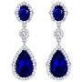 SELOVO Teardrop Drop Dangle Earrings Silver Tone Party Jewelry