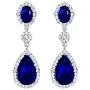 SELOVO Teardrop Drop Dangle Earrings Silver Tone Party Jewelry SELOVO Teardrop Drop Dangle Earrings Silver Tone Party Jewelry