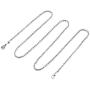 HZMAN 3.0 mm Stainless Steel Wheat Silver Chain Necklaces for Men & Women 16'' -30''