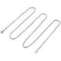 HZMAN 3.0 mm Stainless Steel Wheat Silver Chain Necklaces for Men & Women 16'' -30''
