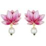 Aheli Flower Shape Dangle Drop Stud Earrings Ethnic Party Fashion Jewelry for Women