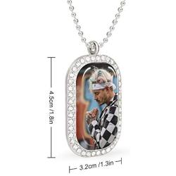 J Balvin Custom One-Sided Personalized Photo Pendant Necklace Ladies Commemorative Medal Hip Hop Jewelry