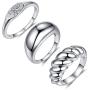 YBMYCM 14K Real Gold Plated Thick Chunky Dome Rings for Women Girls (5-10 Size)