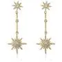 Orris Diamond Cubic Zirconia Mounted Gold Star Style Dangle Drop Earrings for Women Girls Orris Diamond Cubic Zirconia Mounted Gold Star Style Dangle Drop Earrings for Women Girls