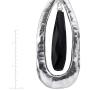 Silpada Rock Out Natural Black Agate Cut-Out Drop Earrings in Sterling Silver