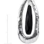 Silpada Rock Out Natural Black Agate Cut-Out Drop Earrings in Sterling Silver