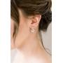 SWEETV Marquise Wedding Birdal Earrings for Brides,Bridesmaid Earrings Gifts, Crystal Dangling Drop Earrings for Women Wedding Birdal Prom Jewelry