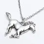 Silver Horse Gifts for Girl Teen Kids Necklace Stainless Steel Necklace Horse Jewelry for Women Gift 18''+2''