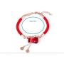 Bib Jewelry Lucky Money Bag Red Bracelet 14K Gold-Plated Fashion Elegant Woman Gift Rose Gold Color Titanium Steel Jewelry Friendship Inspirational Red String Bracelet