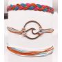 Ofeiyaa 13-16 Pcs Wave Beach Party Strand Bracelet Set Handmade Braided Rope Bracelet Colorful Wrist Cord Adjustable Friendship Bohemian Bracelet Handcrafted for Women