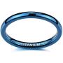 TIGRADE 2mm 4mm Titanium Ring Blue/ Rose Gold Plain Dome High Polished Wedding Band Comfort Fit Size 3-13.5