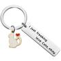 PENQI Cat Mom Keychain Cat Jewelry Cat Lover Gifts I Just Freaking Love Cats Okay Keychain Pet Lover Gift Animal Lover Gift for Cat Owner