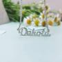 LuxglitterLin Name Necklace Personalized Initial Necklace Stainless Steel Curb Link Chain Jewelry for Women Men