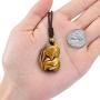 CrystalTears Tiger Eye Healing Crystal Stone Necklace Handcarved Fox Amulet Gemstone Pendant Necklace Jewelry for Men Women