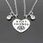 Maxforever Friendship Gifts, '' Best Friend Forever '' 2Pcs Split Heart Pendant Necklaces, Best Friend Jewelry Set Maxforever Friendship Gifts, '' Best Friend Forever '' 2Pcs Split Heart Pendant Necklaces, Best Friend Jewelry Set