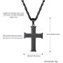 PROSTEEL Stainless Steel Cross Necklace for Men Women, Inspirational Necklace, Silver/Black/Gold Tone, Hypoallergenic, Engrave Text Available, Come Gift Box